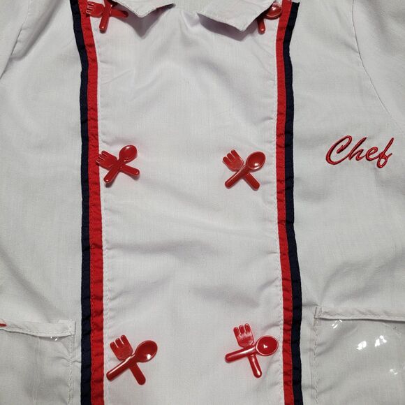 Imaginarium Kids LS White Chef Jacket w/ Plastic Pockets - Picture 2 of 8